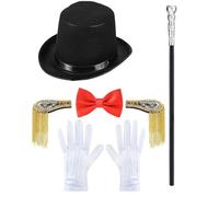 Psdndeww Modern Wizard Costume Set Cosplay Hat Halloween Party Accessory Magic Show Lovers Magician Suit Adult
