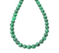 Psdndeww Natural Malachite Round Beads Cord Jewellery Accessories for Smooth Stone for Bracelets Necklaces Polished Malachite Crafts, 10mm, As described