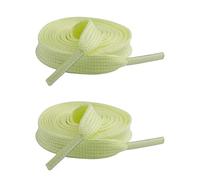 [Psdndeww] Night Visibility Shoelaces Multiple Color Options Dark Glow Flat Shoelaces for Jogging Cycling Night Walking Fluorescent Sneakers Laces for Men Women, Light Yellow, L~XL A