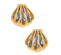 [Psdndeww] Ocean Chic Starfish Shell Pendant Necklace Beach Jewelry for Women Holiday Gift Stainless Steel Holiday Stainless Steel Necklace/Earrings, フリーサイズ, As described, No Gemstone