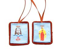 [Psdndeww] Our Lady of Mount Carmels Catholic Red Scapular Religious Necklace for Baptism and First Communion for Events