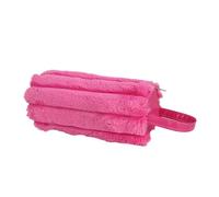 Psdndeww Pencil Case with Large Capacity and Spacious Compartments Plush Pencil Bag Pen Organiser Bag Travel Make Up Bag Soft School Pencil Bag, Rose-red