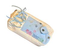 Psdndeww Permanent Polyster Star Plan Pencil Bag Large Capacity Cord Ending Direct Current Neat Transportable for School Rudiments Star Pattern Writing Materials Storage