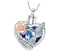 Psdndeww Pet Urn Necklace for Ash Rot Heart Charm Necklace Neck Jewellery Supplies for Pet Memorial Jewellery Accessories Memorial with Ash Compartment
