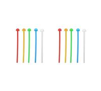 Psdndeww Plastic Perch Bird Cage Training Stand Durable Sanding Chew Toy for Budgies Parakeets Lovebird 5-Piece Colour Random Bird Bass