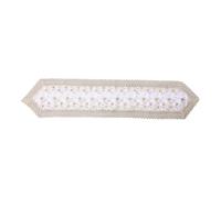 Psdndeww Polyester Embroidered Table Runner Hollows Tablecloth Improving the Dining Experience for Housewives and Decoration