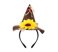 Psdndeww Practical Burlap Scarecrows Hat And Straw Decoration Costume Hats For Halloween Role Play Autumn Event Barn Dance Scarecrow Costume Props