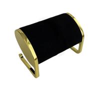 Psdndeww Practical Metal Display Organisers Stylish Plush Watch Holder Stand with Gold Metal for Boutique Displays