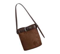 [Psdndeww] Retro Shoulder Bag Multifunctional Spacious Suede Underarm Bag Fashion Top Handle Wallet for Daily Use and Travel Shoulder Wallet, coffee