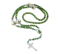 Psdndeww Rosary Beads Necklace First Communion Catholic Rosaries Prayer Gift Men Women Medals Crosses Rosary Crucifix Necklace Beads Crosses, One Size, as described, as described