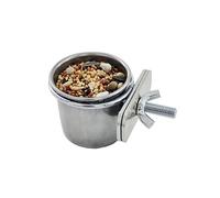 Psdndeww S/for M/L/XL Stainless Steel Pet Parrot Feeding Drinking Cup Water Cage Anti-Turnover Hanging Bowl Cup Birds Foods