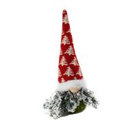 Psdndeww Scandinavian Christmas Nuns Figure with Long Snow Beard Plush Dolls for Seasonal Home Table Book Shelf Decorations