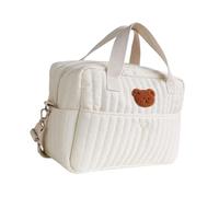 [Psdndeww] Shoulder Bag Diaper Bag Embroidery Pattern Mom Bag Large Capacity Cosmetic Storage Bag Handbag Women Crossbody Bag, single bear, Small
