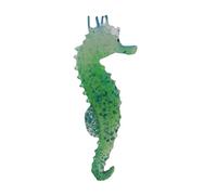 Psdndeww Silicone Artificial Fluorescence Seahorse Fish Ornament Aquarium Decoration Underwater Seahorse Decoration Supplies