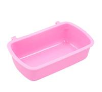 Psdndeww Small Animal Water Food for Case with Hooks Cage Hook Cup Bowl Rectangle for Bird Hamster Parrot
