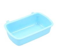 Psdndeww Small Animal Water Food for Case with Hooks Cage Hook Cup Bowl Rectangle for Bird Hamster Parrot