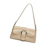 [Psdndeww] Spring 2025 Women Luxurious Shoulder Crossbody Bag Practical PU Leather Arm Fusse Work Handbag Adjustable Strap Daily Bag, Khaki