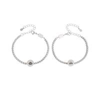 [Psdndeww] Stainless Steel Adjustable Crown Bracelet for Couples Anniversary Valentine's Day or Daily Romance Special Occasion Jewelry, フリーサイズ