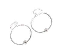 Psdndeww Sturdy Stainless Steel Crown Couple Bracelets With Adjustable Fit For Celebrating Love And Enhancing Everyday Styles Daily Wear Couple