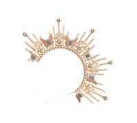 Psdndeww Stylish Gothic Crown Hair Band Comfortable Gothic Crown Headband Jewellery for Fashion Women Loving Styles