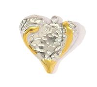 Psdndeww Stylish Two Color Heart Shaped Star Butterfly Bees Charm Stainless Steel Pendant Sophisticated 11 Unique Designs For Women Stainless Steel Heart Pendant For Women