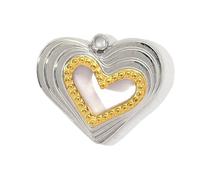 Psdndeww Trendy Double Colour Heart Star Butterfly Bee Charm Stainless Steel Pendant 11 Elegant Options Smooth Brim, one size, As described, As described