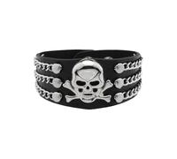 Psdndeww Trendy Skull Metal Bracelet Robust Materials Suitable for Both Men and Women Individual Styles Daily Love Gothic Metal Hand Chain, one size, As described