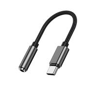 Psdndeww Type C to Auxiliary Audio Cable, Soft Braided Video Cable, Sound Conversion for Music and Conversations