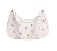 [Psdndeww] Underarm Bag Universal Fashion Trendy Tote Bag Handbag Shoulder Bag for Women Girls Women Large Capacity Underarm Bag, white