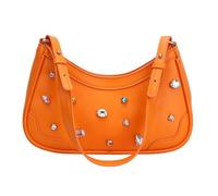 [Psdndeww] Underarm Bag Universal Fashion Trendy Tote Bag Handbag Shoulder Bag for Women Girls Women Large Capacity Underarm Bag, orange