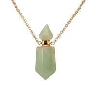 Psdndeww Unique Crystal Perfumes Flask Necklace Pendant Adjustable Length Clavicle Chain Stainless Steel Cable Chain Women Choker