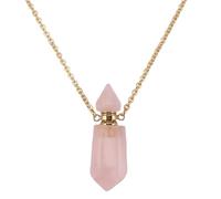 Psdndeww Unique Crystal Perfumes Flask Necklace Pendant Adjustable Length Clavicle Chain Stainless Steel Cable Chain Women Choker