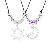 Psdndeww Unique Sun and Moon Couple Necklace Neckwear Daily Wear Accessory Perfect for Couples Looking for Personalized Jewelry,Nacklace, As show, as show
