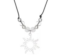 Psdndeww Unique Sun and Moon Couple Necklace Neckwear Daily Wear Accessory Perfect for Couples Looking for Personalized Jewelry,Women Necklace, As show, as show