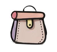 [Psdndeww] Unique Two-dimensional Canvas Bag Shoulder Bag Chain Cake Crossbody Handbag for Casual Dating Working Shoulder, c