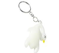 [Psdndeww] Uv Color Changed Funny Roast Duck Car Pendant Handmade Keychain Animal Shape Key Ring Backpack Accessories UV Color Changing