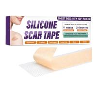 Psecici Medical-Grade Silicone Scar Tape - 1.6" x 120" Roll | Designed for C-Section, Surgical Scars, Keloid & Tummy Tuck | Breathable, Waterproof Silicone Sheets for Scar Care