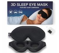 PSélène Memory Foam Sleep Mask with Earplugs - 3D Contoured Blackout Eye Mask with Nose Support - Lash-Friendly, Blink-Free Space - Soft, Breathable, Adjustable, Travel-Friendly - for Men and Women