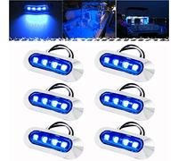 PSEQT 3.8 Inch Waterproof Marine Boat Lights, Utility LED Interior Lights Boat Deck Courtesy Transom Cockpit Light for Yacht Fishing Pontoon Boat Sailboat Kayak Bass Boat Vessel 12 V 24 V 6 Pieces