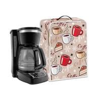 Psesaysky Coffee Cake Coffee Maker Cover for Kitchen Waterproof Kitchen Accessories Decor with Top Handle Coffee Maker Appliance Cover for Coffee Shop