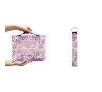 Psesaysky Colorful Daisy Bible Covers Case for Women Girl Bible Carrying Case PU Leather Bible Holder Case Car Keychain Easy to Carry