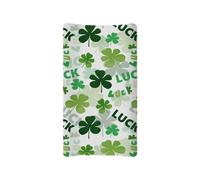 Psesaysky Green Leaf Changing Pad Cover Waterproof Soft Universal Tray Table Mat Lightweight Breathable Nursery Pad Change Cover Stretchy St. Patrick's Day Changing Table Cover
