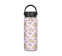 Psesaysky Guinea Pig Strawberry Water Bottle BPA-Free Reusable Metal Vacuum Flask Durable for Men, Women & Kids Keeps Hot and Cold Portable Daily Necessities S Size 18 oz