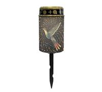 Psesaysky Hummingbird Cemetery Solar Powered Lights Auto On/Off Solar Garden Stake Lights Landscape Lights Cemetery Decorations for Grave Outdoor Lights for Loss of Loved One