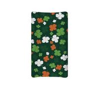 Psesaysky Lucky Leaf Changing Table Cover for Baby Waterproof Soft Nursery Pad Change Cover St. Patrick's Day Breathable Cozy Universal Tray Table Mat Fit 32"x16" Contoured Pad