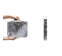 Psesaysky Marble Bible Cover for Men PU Leather Bible Cover for Women Large Size Bible Bookmark Protector Key Fob Holder Car Keychain