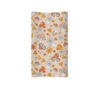 Psesaysky Mushroom Changing Pad Cover Durable Breathable Nursery Pad Change Cover Waterproof Soft Universal Tray Table Mat Lightweight Stretchy Changing Table Cover