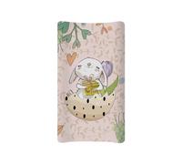 Psesaysky Rabbit Easter Lucky Changing Table Cover Breathable Stretchy Diaper Changing Cover Waterproof St. Patrick's Day Nursery Pad Change Cover for Boys Girls