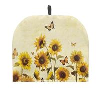 Psesaysky Sunflower Butterfly Tea Cozy for Teapot Large Insulated Teapot Cozy Lightweight Extra Thick Tea Pot Cover for Keeping Warm Durable Dome Shaped Tea Cosy