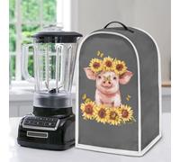 Psesaysky Sunflower Pig Blender Cover Food Processor Cover Anti-sputtering Blender Cover Dust Cover for Stand Mixer Resistant Fabric Kitchen Appliance Case Soft